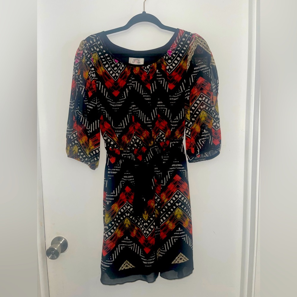 Sweet Storm dress. Size small multicolor elbow length sleeves